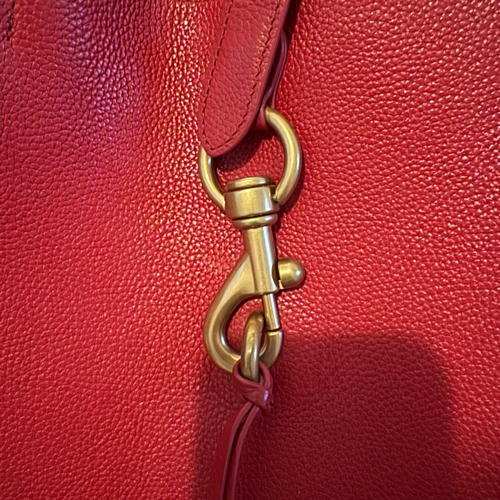 Rebecca Minkoff Megan, Red Leather Tote Bag - Picture 5 of 7